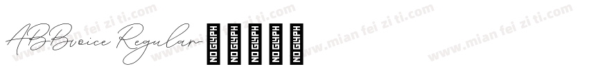 ABBvoice Regular字体转换